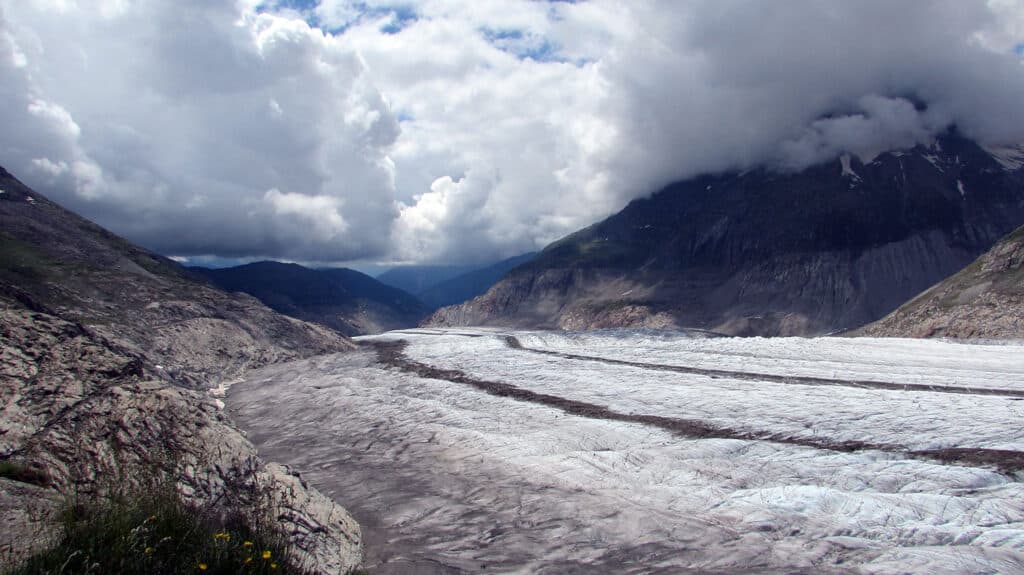 Ľadovec Aletschgletscher - dolná časť